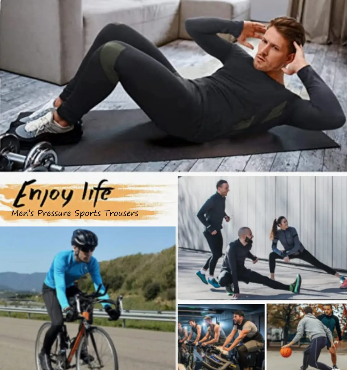 SPVISE White Men's Compression Pants Workout Leggings Sports Tights Performance Athletic Running Base Layer Underwear Long | Breathable, Moisture-Wicking & Flexible - view 2