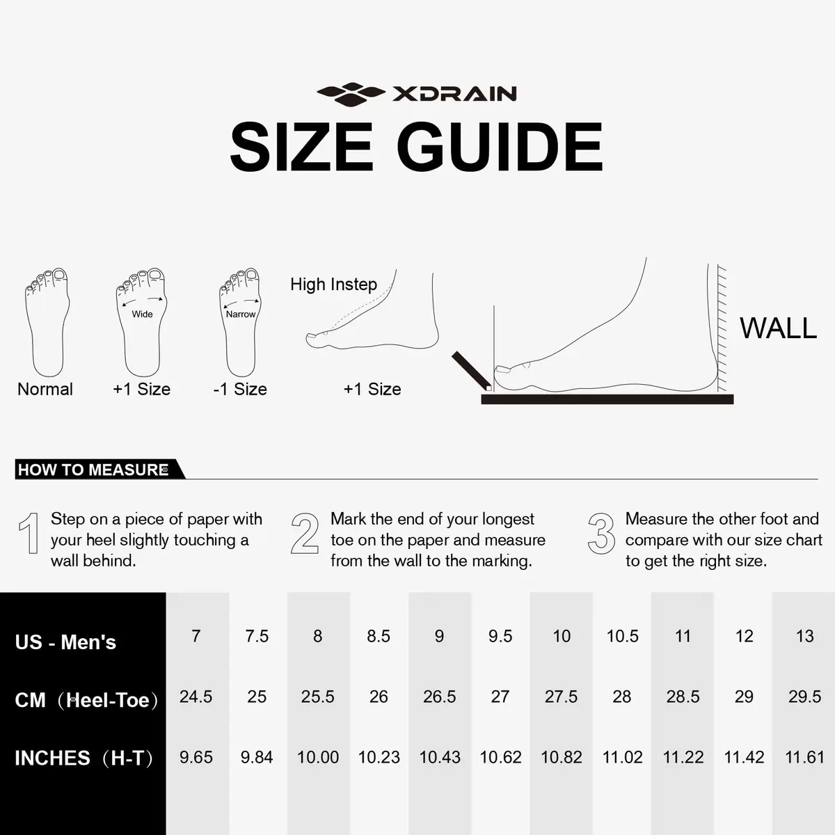 ALEADER Mens Xdrain Water Shoes, White/Black Size 8.5 (26.0cm) | Quick-Dry Beach Aqua Hiking Pool Swim Sneakers - view 6
