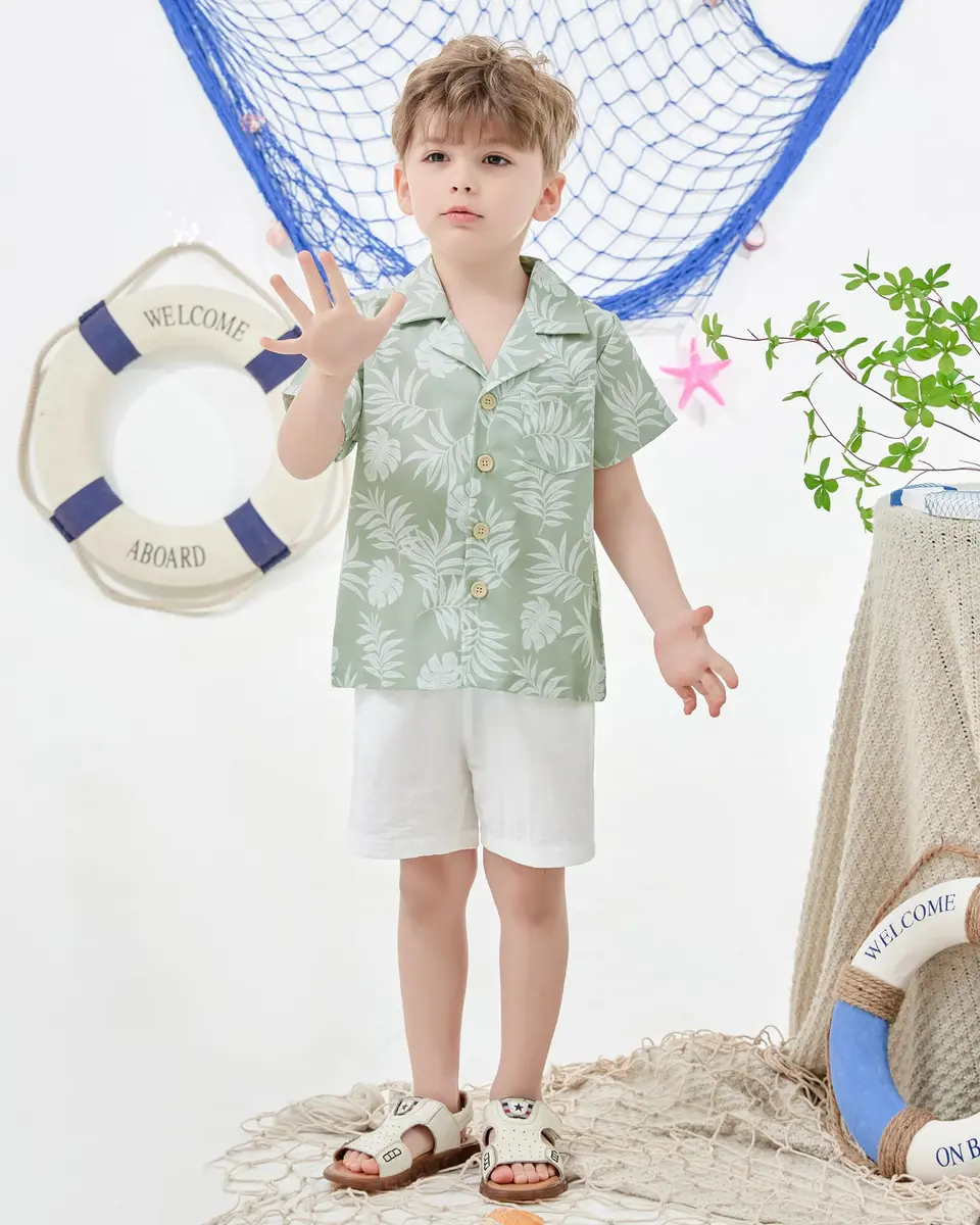 YALLET Toddler Boy Clothes Summer Outfits 4-5T | Casual Beach Style for Boys - view 3
