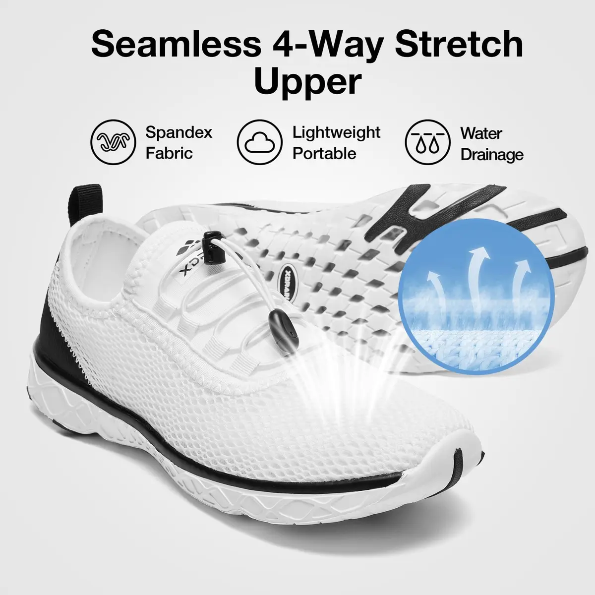 ALEADER Water Shoes Size 9 | Quick-Dry Aqua Sneakers for Men with Water-Friendly Features - view 2