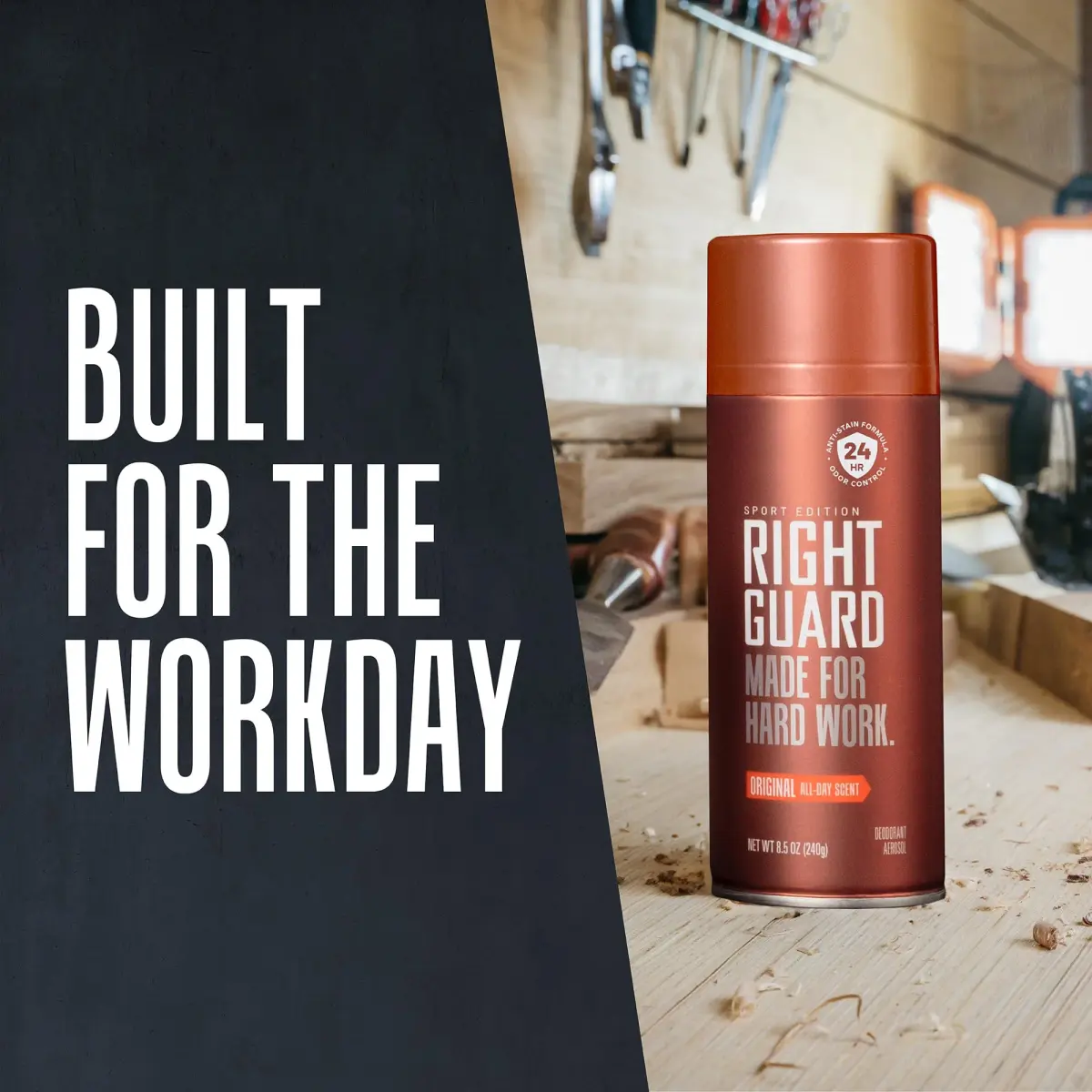 Right Guard Sport Original Scent Deodorant Spray 255ml (8.5 oz) | 24-Hour Odor Protection - view 4