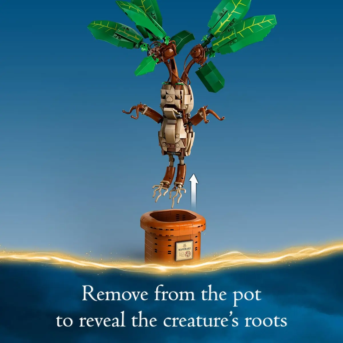 LEGO Harry Potter Mandrake Figure & Pot Plant Toy 579 Pieces | Educational STEM Toy for Kids 10+ - view 5