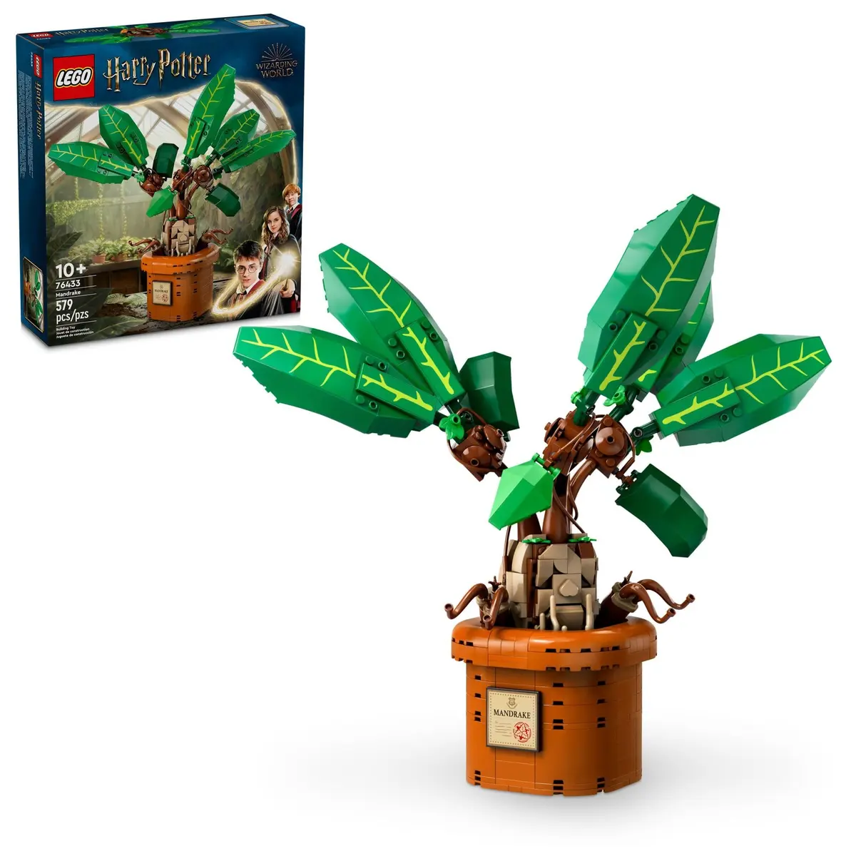 LEGO Harry Potter Mandrake Figure & Pot Plant Toy 579 Pieces | Educational STEM Toy for Kids 10+ - main product image