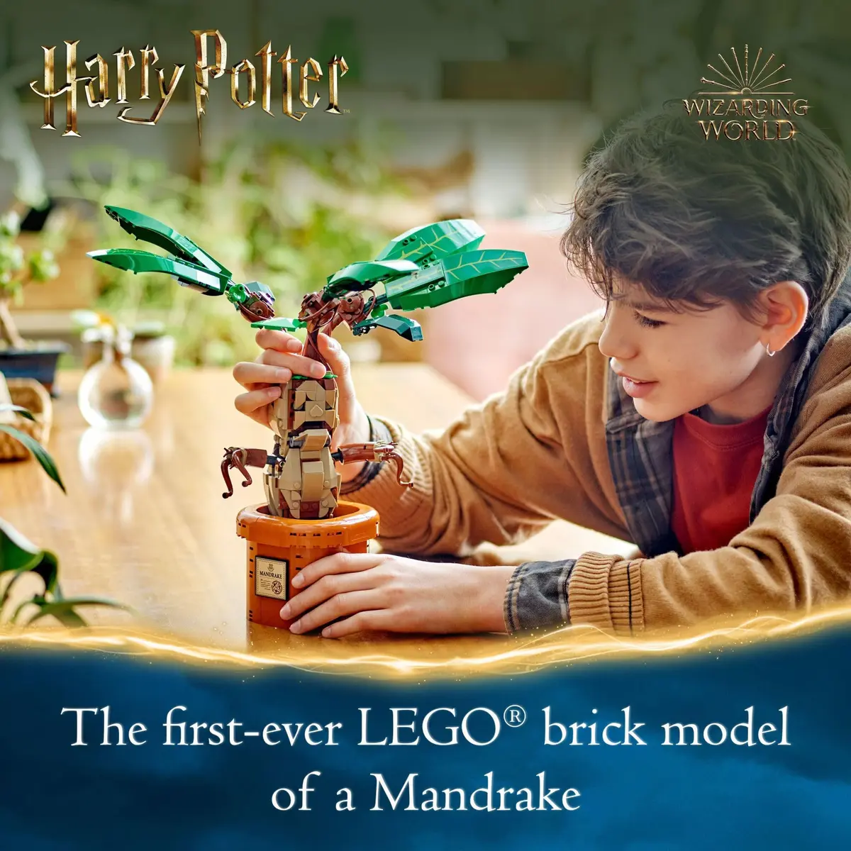 LEGO Harry Potter Mandrake Figure & Pot Plant Toy 579 Pieces | Educational STEM Toy for Kids 10+ - view 2