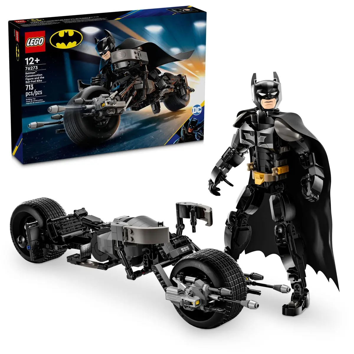 LEGO DC Batman Construction Figure & The Bat-Pod Bike 713 pcs | Ages 12+ Superhero Building Toy - main product image