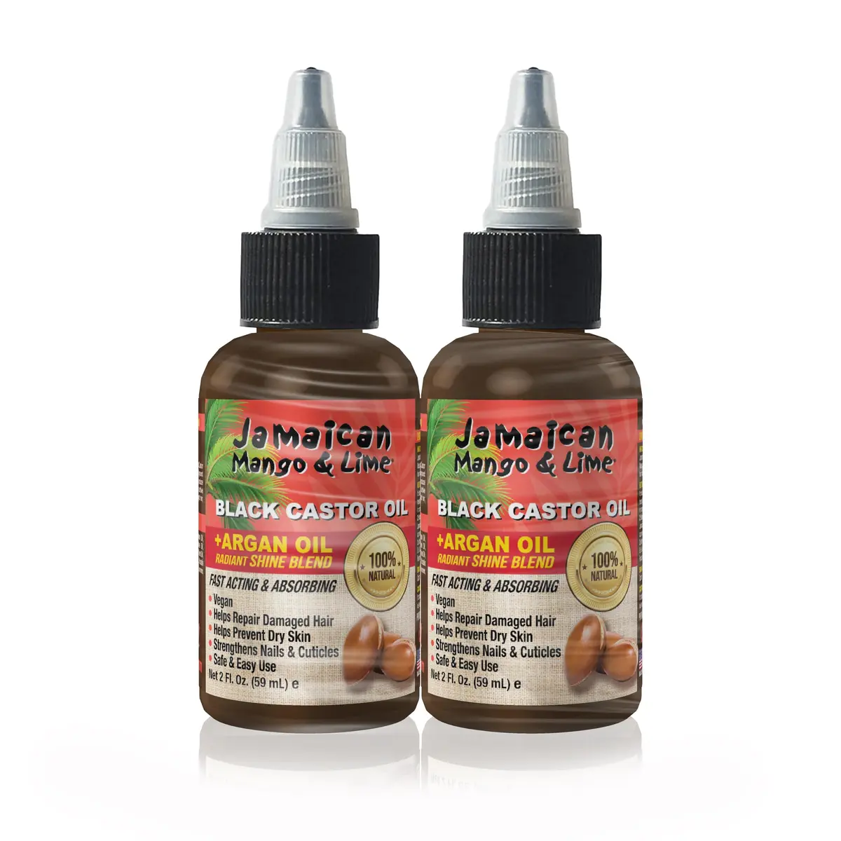 Jamaican Mango & Lime Black Castor & Argan Oil 2 fl oz | Strength & Shine for Natural Hair - main product image