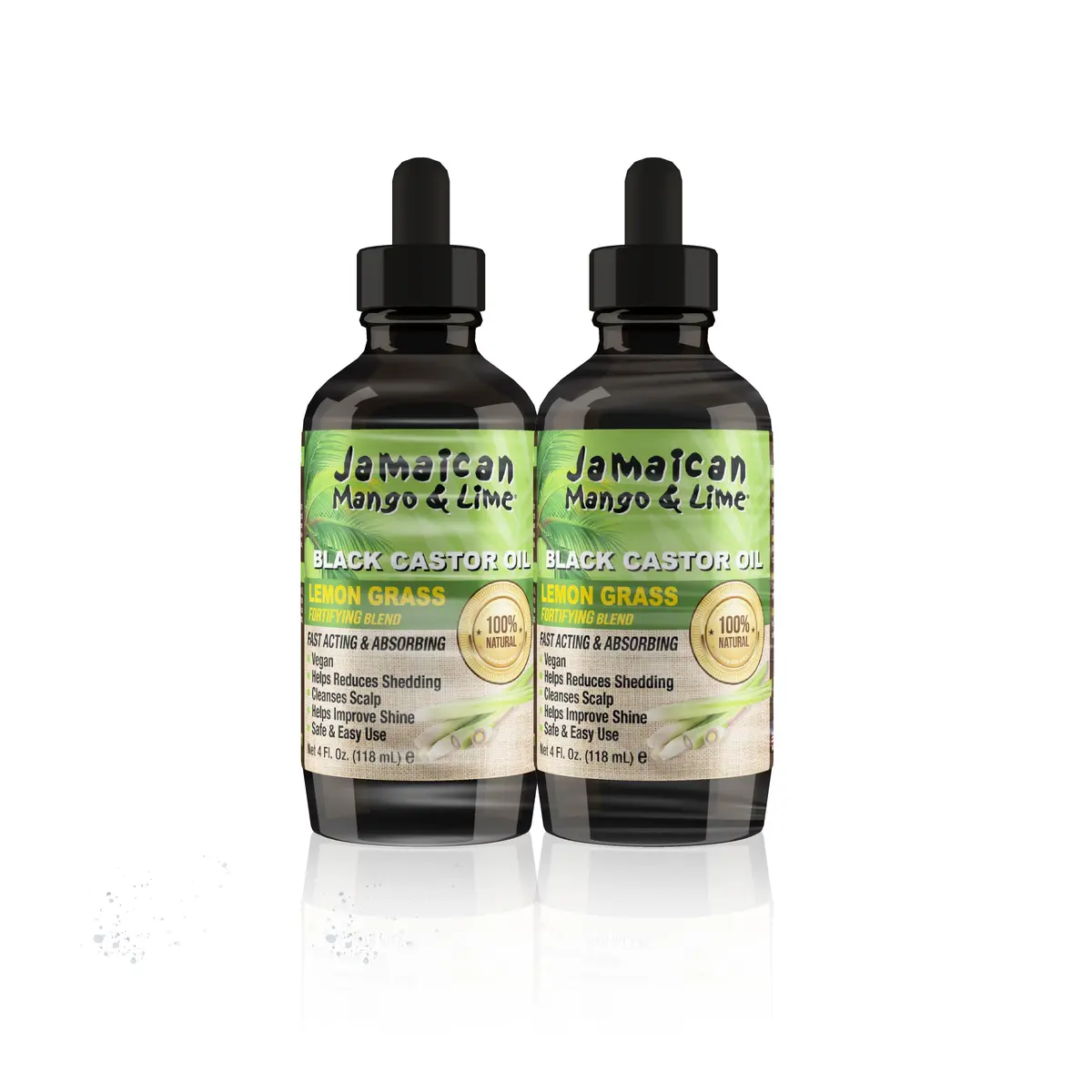 Jamaican Mango & Lime Black Castor Oil Lemon Grass 4 fl oz | Strength & Shine for Natural Hair - main product image