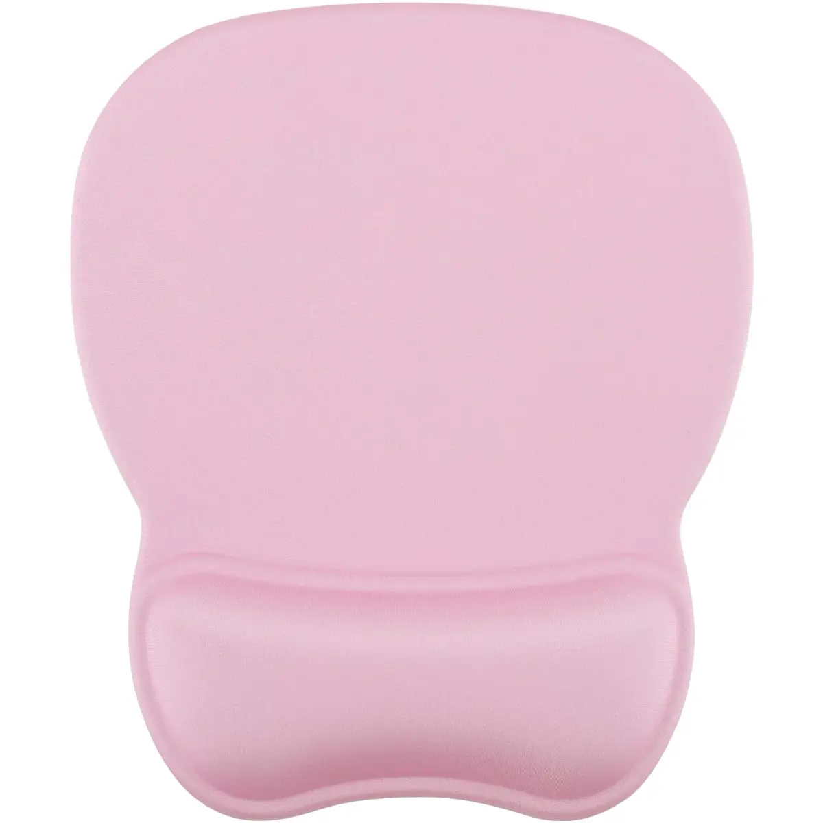 MROCO Ergonomic Mouse Pad with Gel Wrist Rest, 21.8 cm (8.6 in) x 24.4 cm (9.6 in), Pale Pink | Smooth Lycra Surface & Non-Slip PU Base - main product image