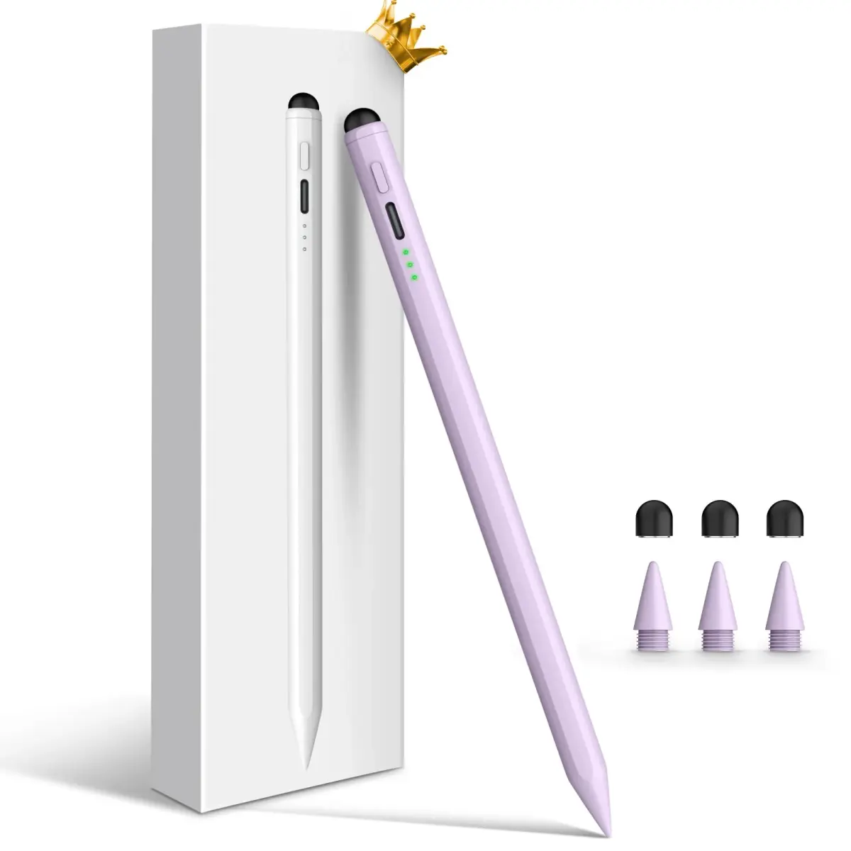 STYLUSHOME Active Stylus Pen for iPad, 165mm (6.5in) with 13-Min Fast Charge & Tilt Sensitivity | Precision Fine Tip & Rubber Tip - main product image