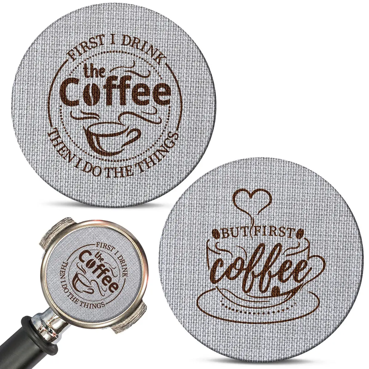 Yaomiao 58.5mm Espresso Puck Screen 1.7mm Thickness 150μm Mesh | 2-Pack Stainless Steel Reusable Coffee Filter - main product image