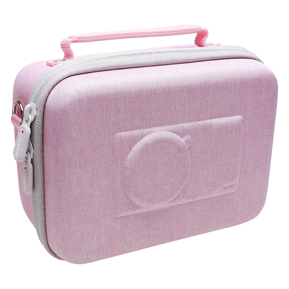 LTGEM Pink+Black Camera Case for Sony Alpha ZV-E10 / ZV-1F / ZV-1 / ZV-1 II Vlog Camera with Shoulder Strap, Fits Accessory Kit, 20cm (8") L – 15cm (6") W – 10cm (4.1") H - view 5