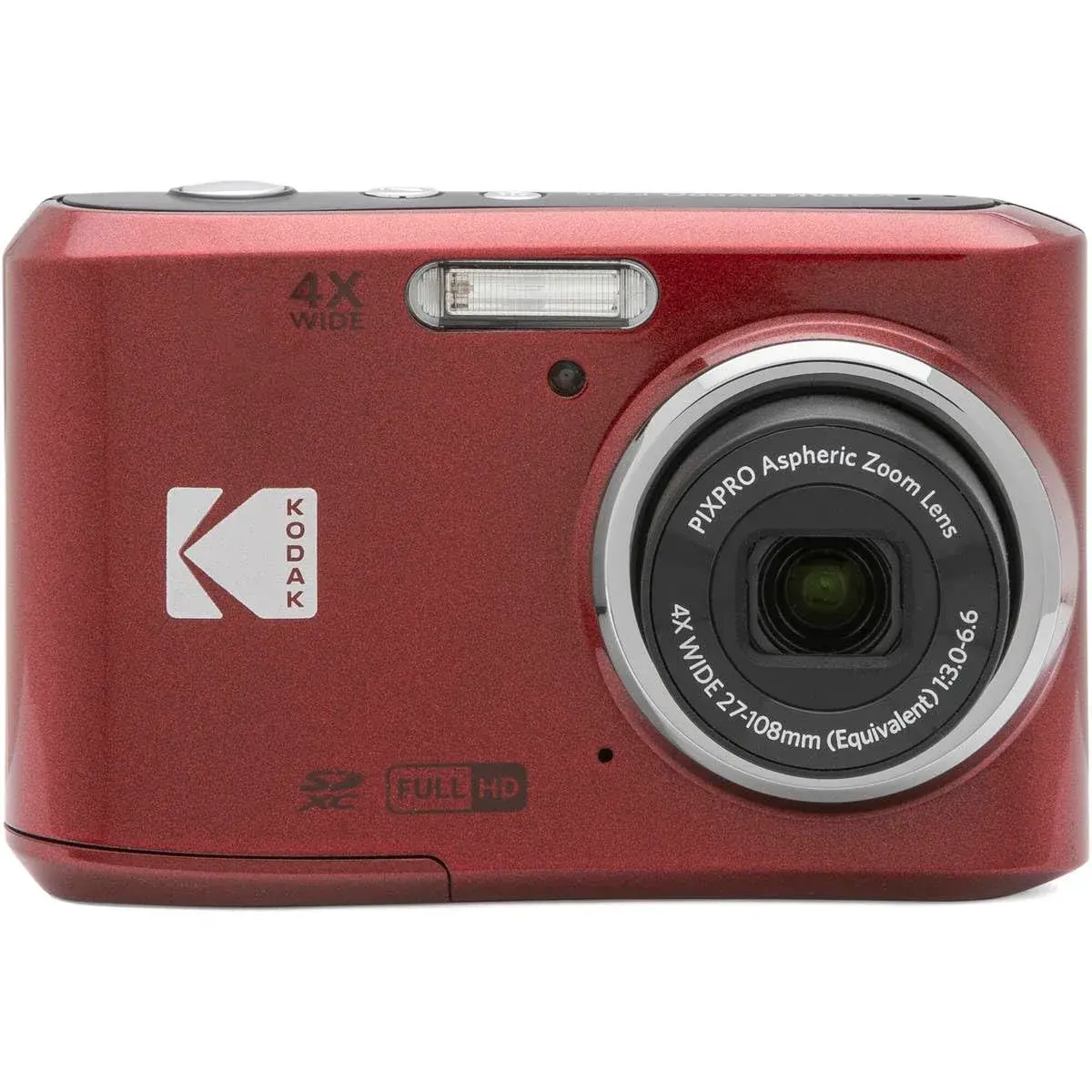 KODAK PIXPRO FZ45 Red 16MP Digital Camera 4X Optical Zoom 27mm Wide Angle 1080p Full HD Video 2.7" LCD with 32GB SD Card & Case - view 4