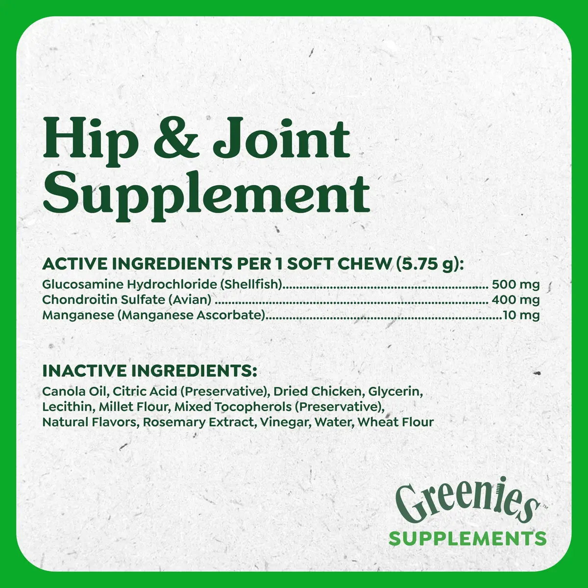 Greenies Hip & Joint Soft Dog Chews, Chicken Flavor, 30 Count | Supports Mobility & Flexibility - view 6