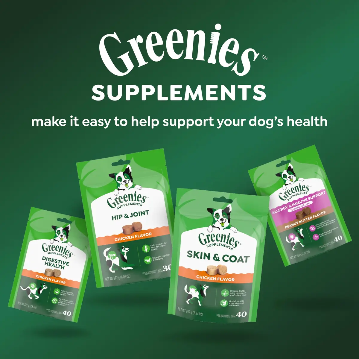 Greenies Hip & Joint Soft Dog Chews, Chicken Flavor, 30 Count | Supports Mobility & Flexibility - view 8