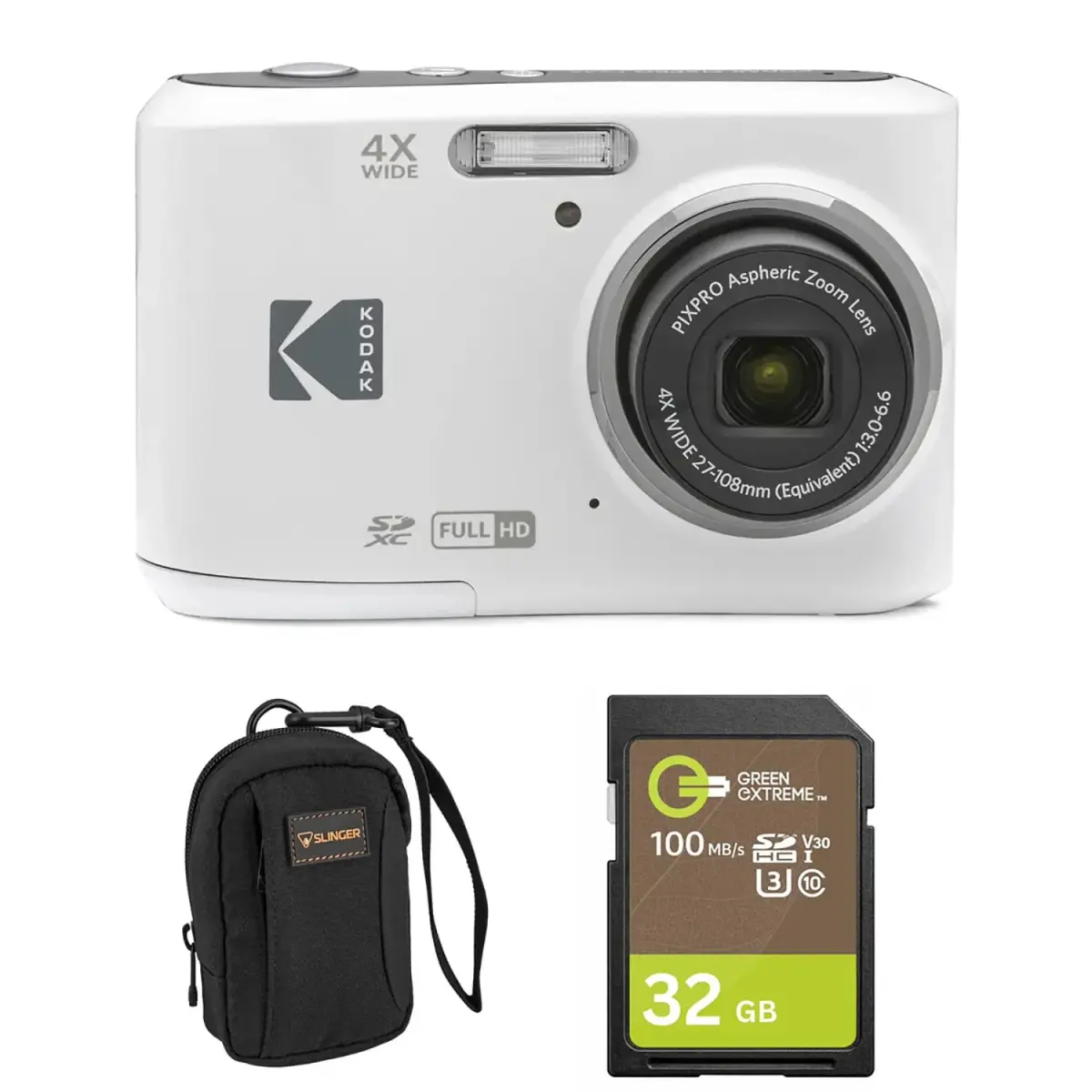 KODAK PIXPRO FZ45 Digital Camera White 16MP 4x Optical Zoom | Easy Point-and-Shoot for Everyday Memories - main product image