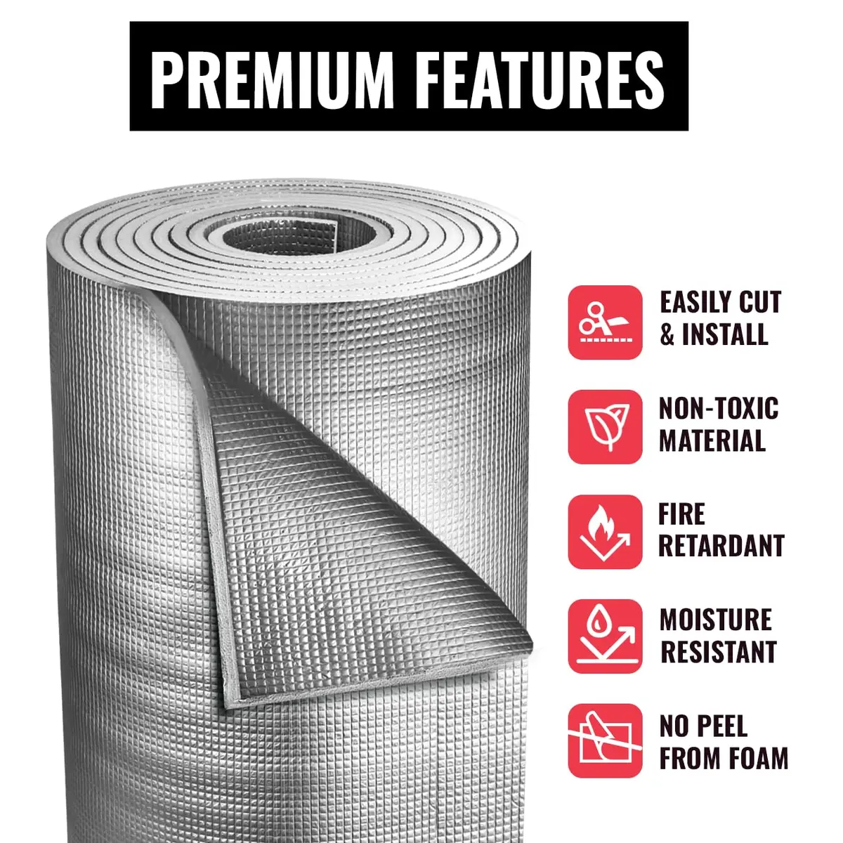 SEALTECH Reflective Insulation Roll 36" X 20' | Premium Foam Core Radiant Barrier for Energy Conservation - view 3
