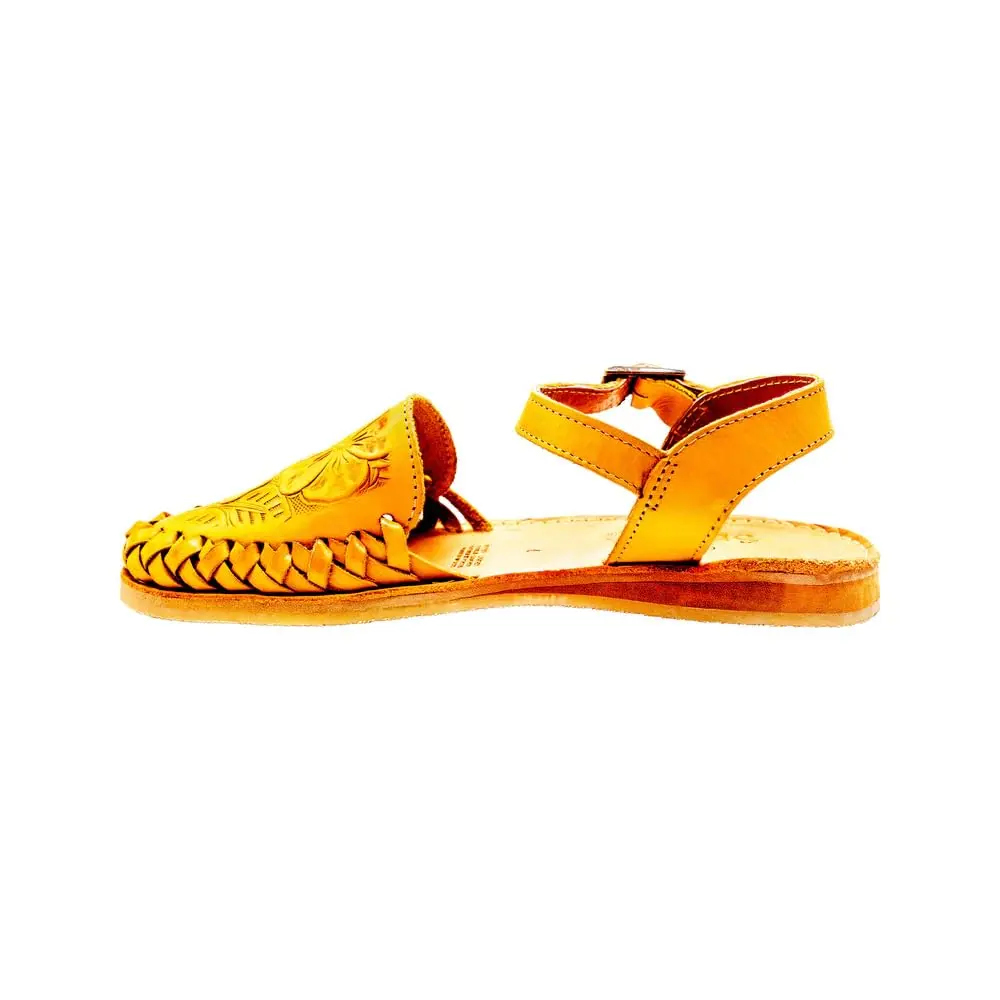 Sbicca Women's Acapulco Sandal, Mustard - 11 | Handwoven Leather Wedge with EVA - view 3