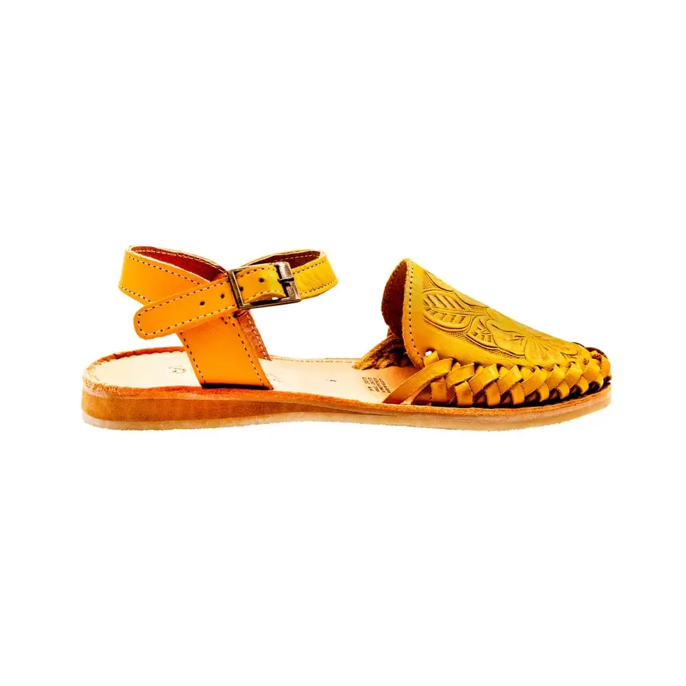 Sbicca Women's Acapulco Sandal, Mustard - 11 | Handwoven Leather Wedge with EVA - view 4