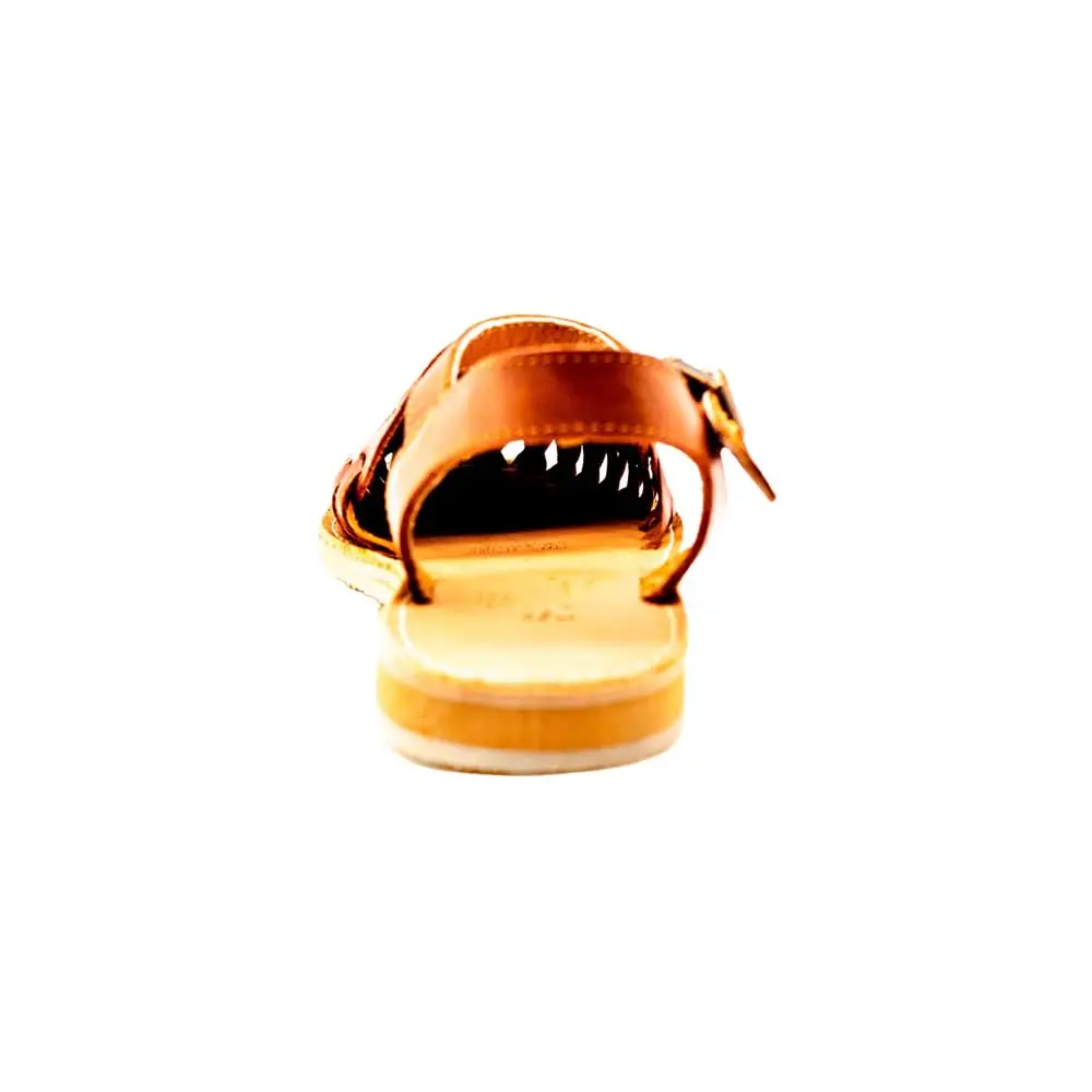 Sbicca Women's Acapulco Sandal, Cognac - 9 | Handwoven Leather Wedge for Casual Comfort - view 5