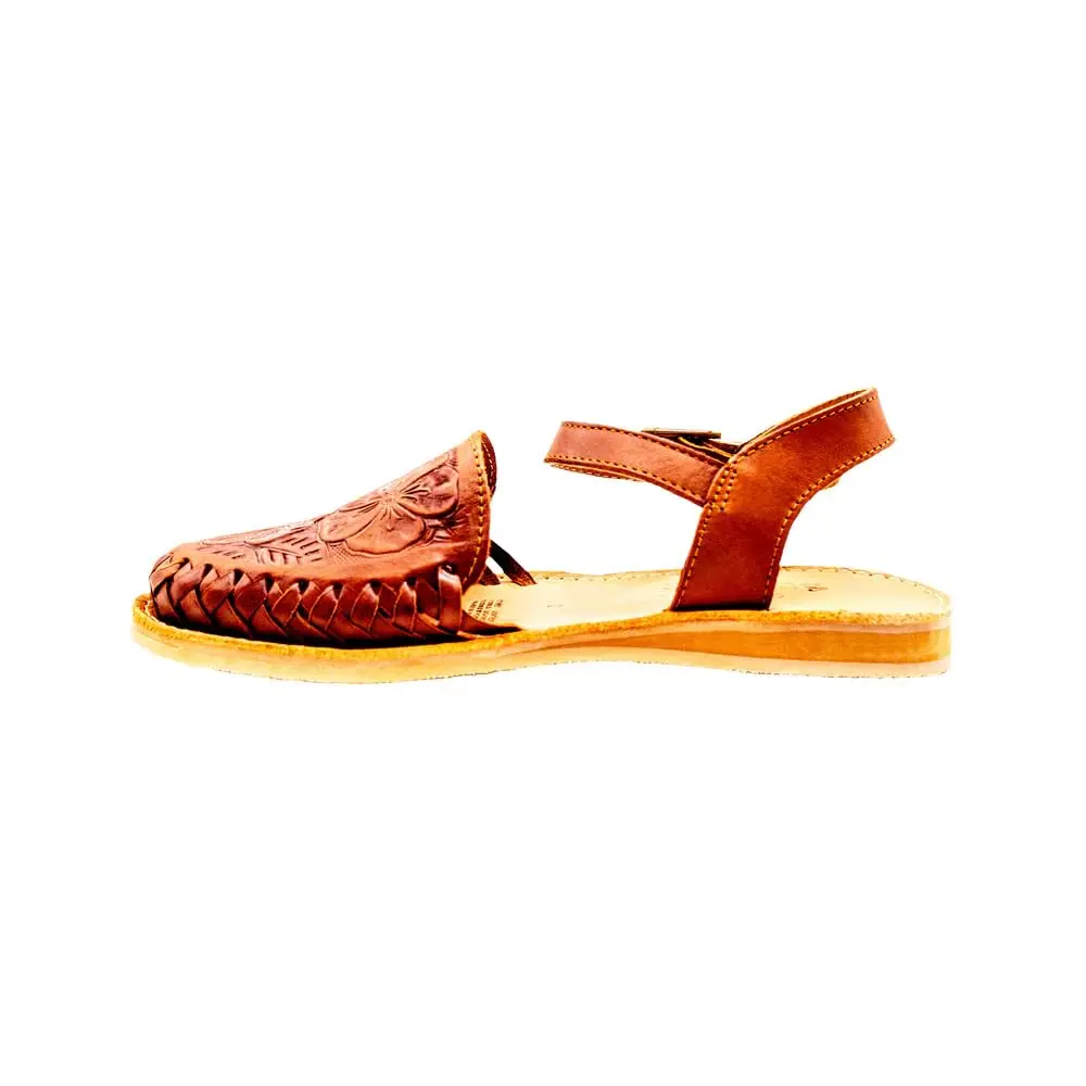 Sbicca Women's Acapulco Sandal, Cognac - 9 | Handwoven Leather Wedge for Casual Comfort - view 2