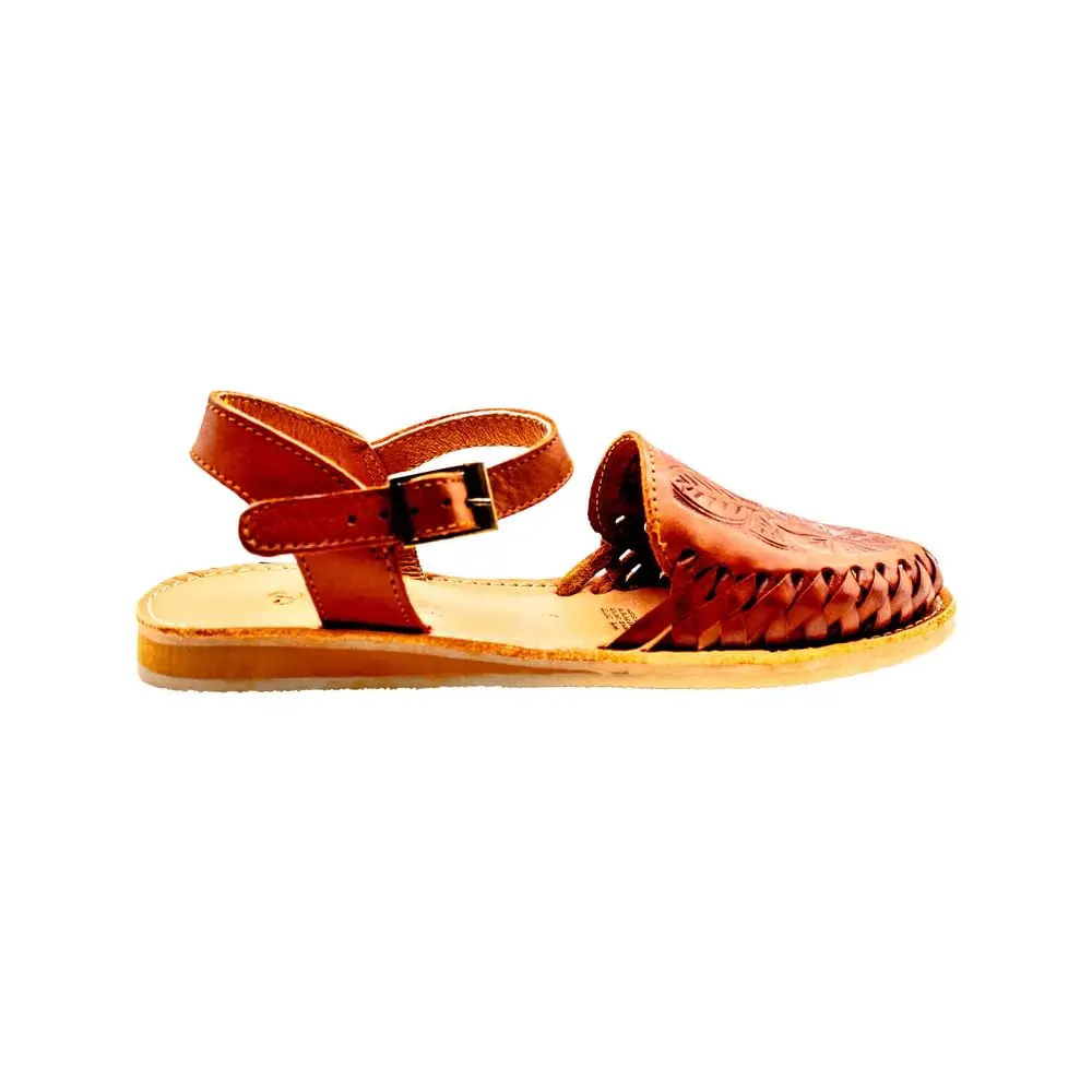Sbicca Women's Acapulco Sandal, Cognac - 9 | Handwoven Leather Wedge for Casual Comfort - view 3