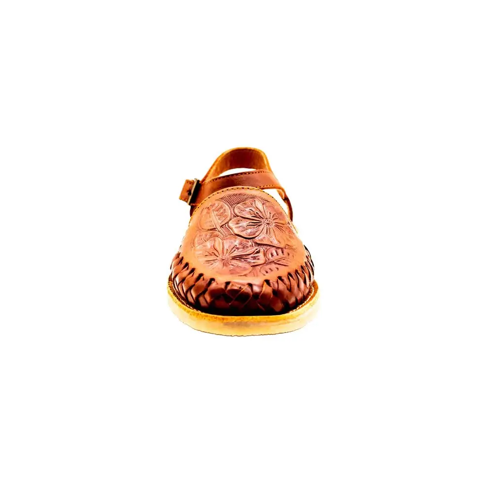 Sbicca Women's Acapulco Sandal, Cognac - 9 | Handwoven Leather Wedge for Casual Comfort - view 4
