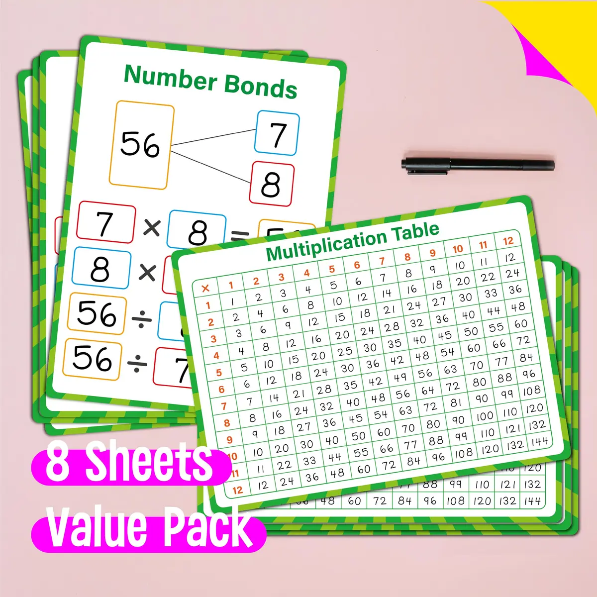 SpriteGru White Writing Board 12” x 9” | Double Sided Math Whiteboard for Kids & Students - view 2