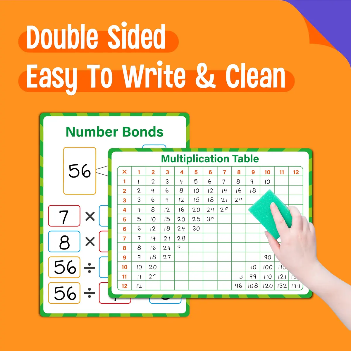 SpriteGru White Writing Board 12” x 9” | Double Sided Math Whiteboard for Kids & Students - view 4