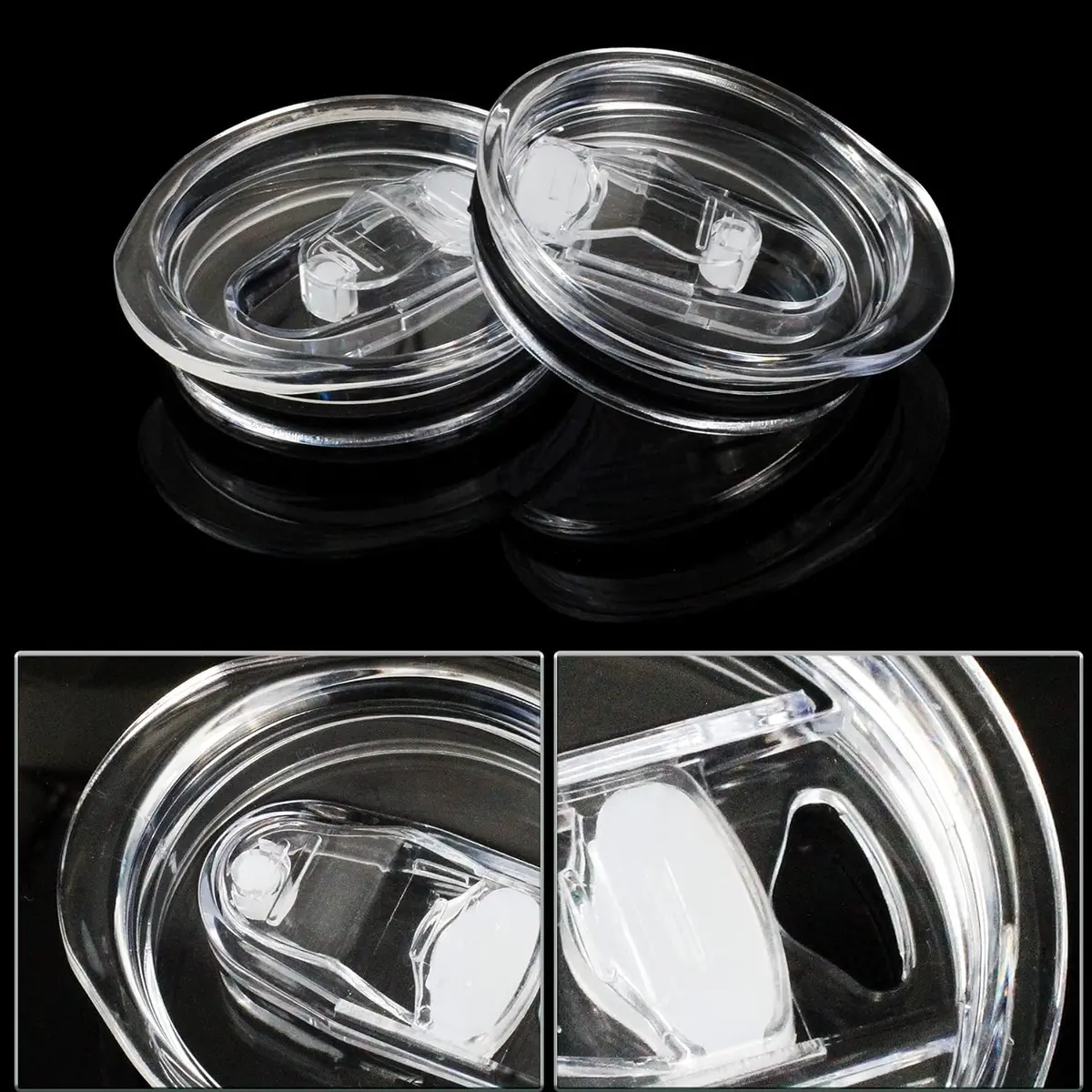 YiePhiot 20 oz Tumbler Replacement Lids | BPA-Free, Dishwasher Safe, Fits 2.76in Cup Mouth - view 6