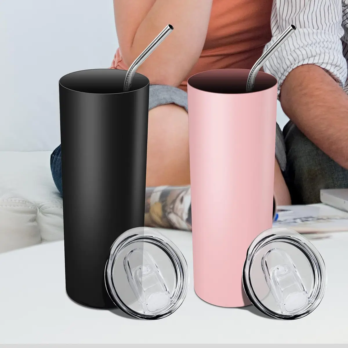 YiePhiot 20 oz Tumbler Replacement Lids | BPA-Free, Dishwasher Safe, Fits 2.76in Cup Mouth - view 7