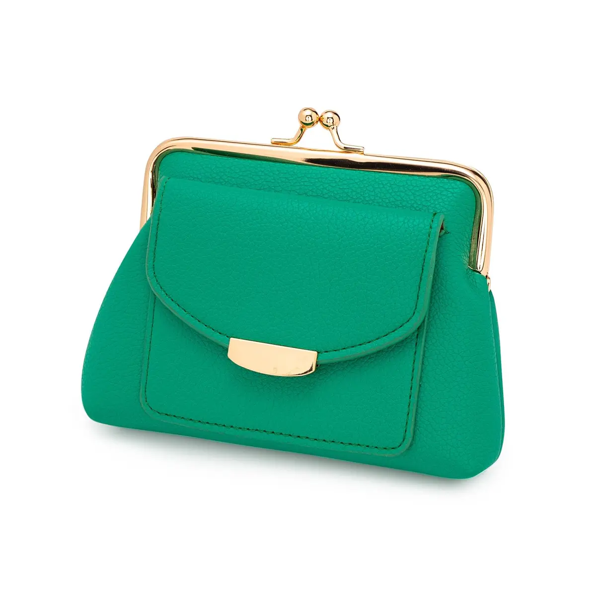 Lavogel Coin Purse with Credit Card Slot Kiss Lock Change Pouch for Women, 15.9cm (6.3") x 13.2cm (5.2") x 3cm (1.2") | Vintage Style for Coins & Cards - view 3