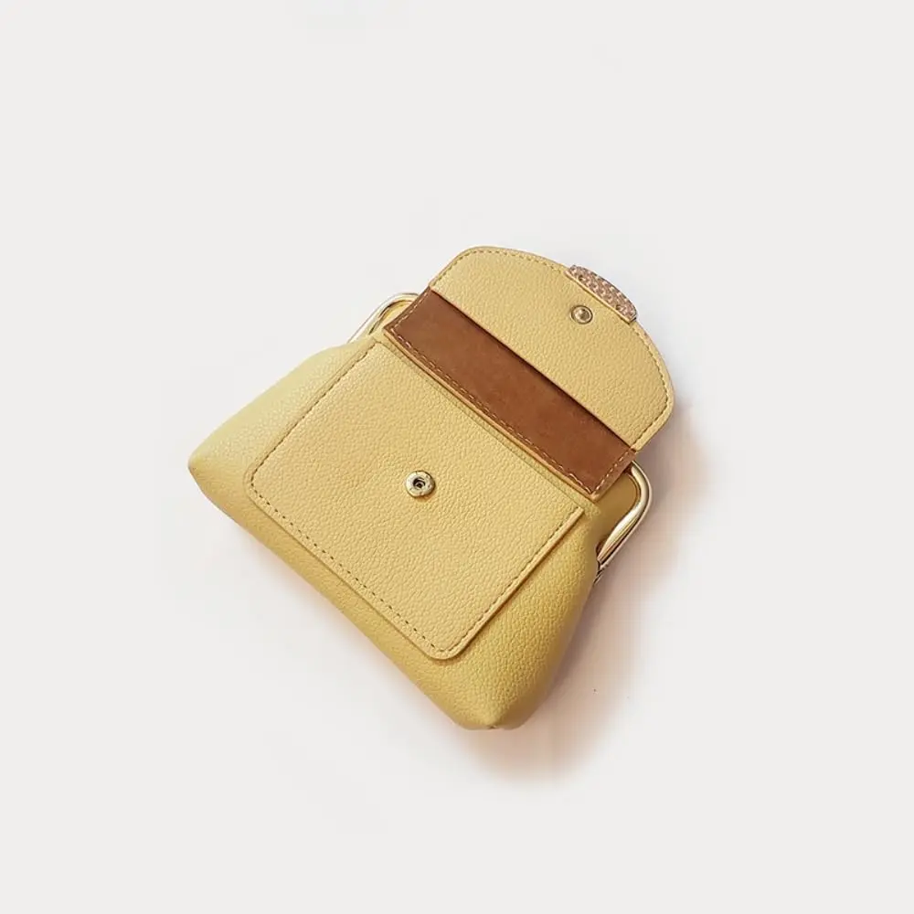 Lavogel Kiss Lock Coin Purse with Credit Card Slot for Women, 16cm (6.3") Yellow | Vintage Style Change Pouch - view 4
