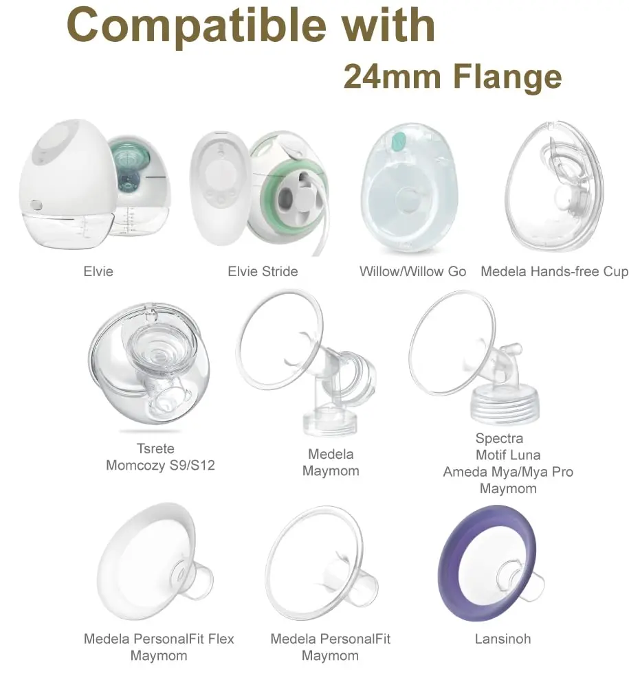 Maymom 14mm Flange Insert for Elvie Stride & Single/Double Electric Cups | Reduces 24mm to 14mm - view 6