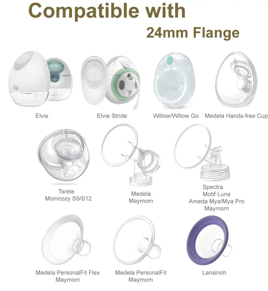 Maymom 18mm Flange Insert for Elvie Stride & Single/Double Electric Cups | Reduces 24mm to 18mm - view 5