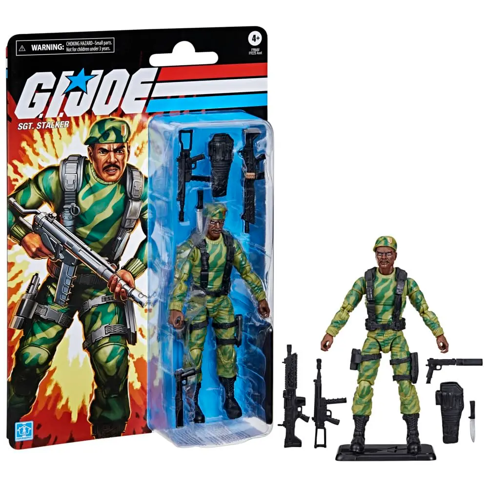 G.I. Joe Classified Series Retro Cardback SGT. Stalker, Collectible 6 Inch Action Figure with 8 Accessories - main product image