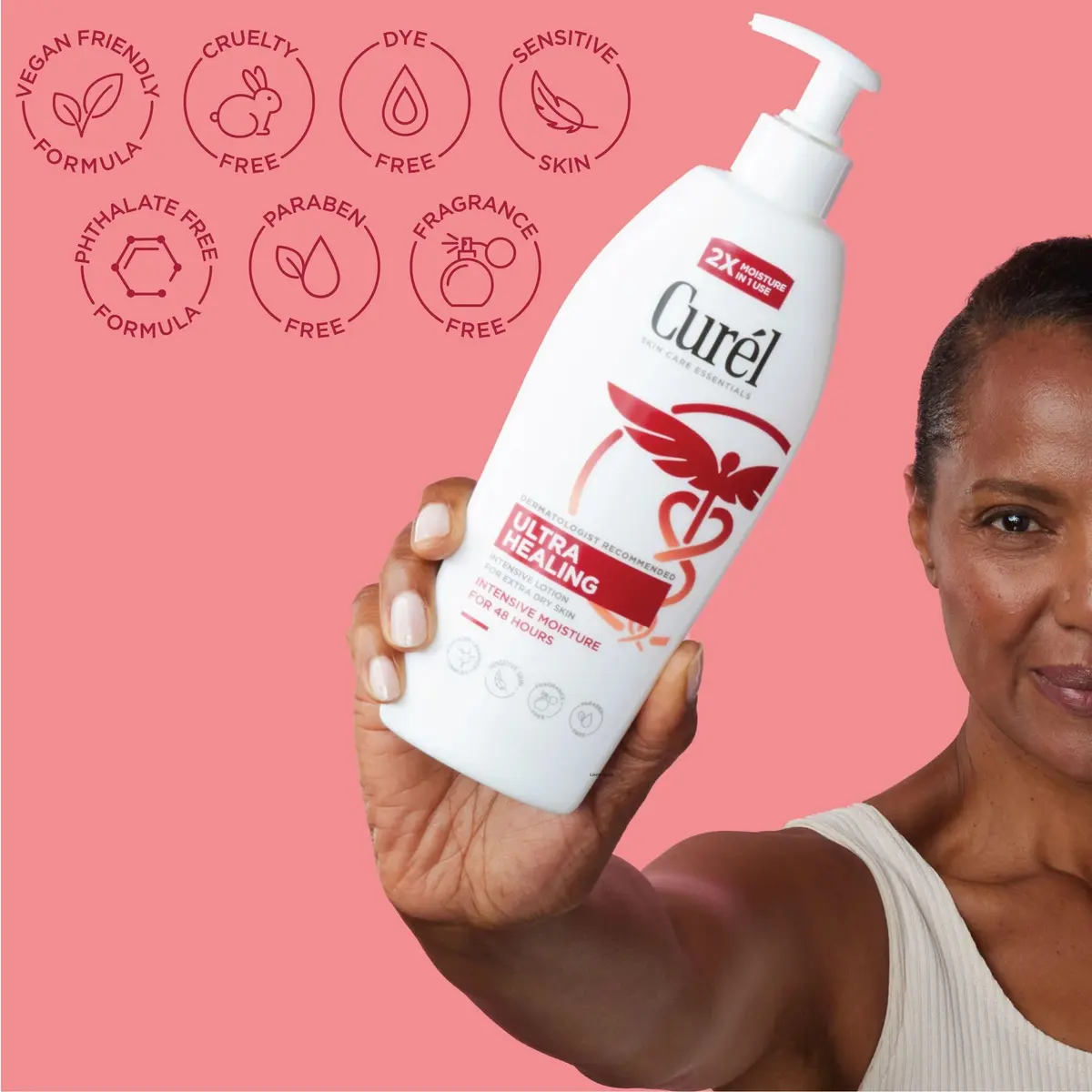 Curel Ultra Healing Body Lotion Fragrance-Free 18 fl oz (532ml) | Advanced Ceramide Complex for Dry, Sensitive Skin - view 3