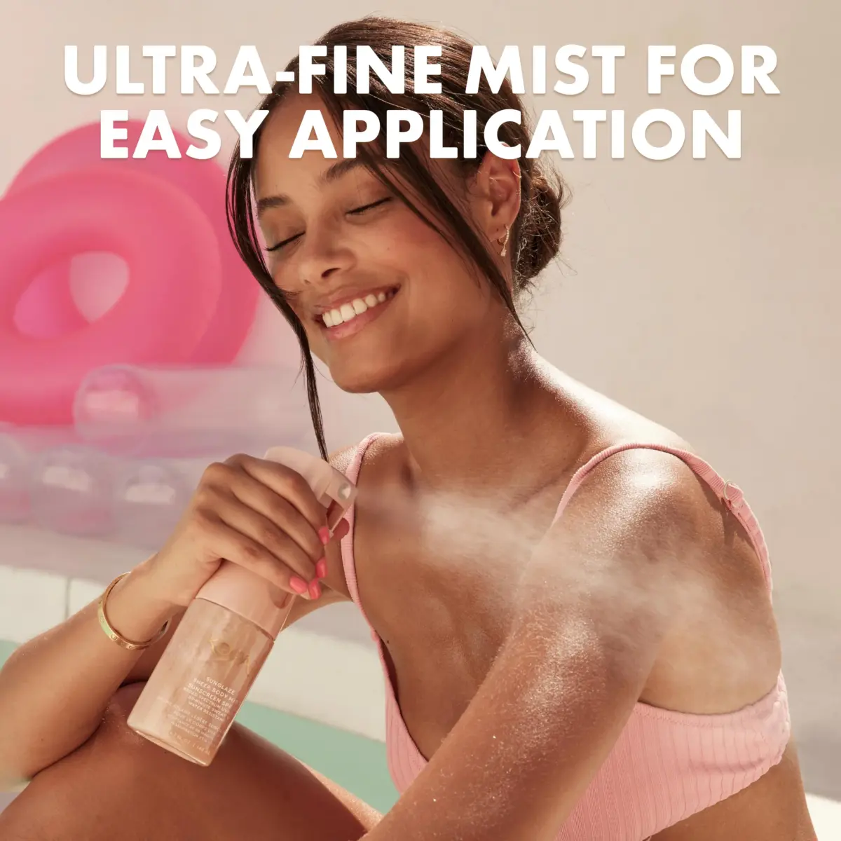 Kopari Rose Gold Sunglaze Sheer Body Mist Sunscreen SPF 42, 156 g (5.5 oz) | Broad Spectrum UVA/UVB Protection - view 4