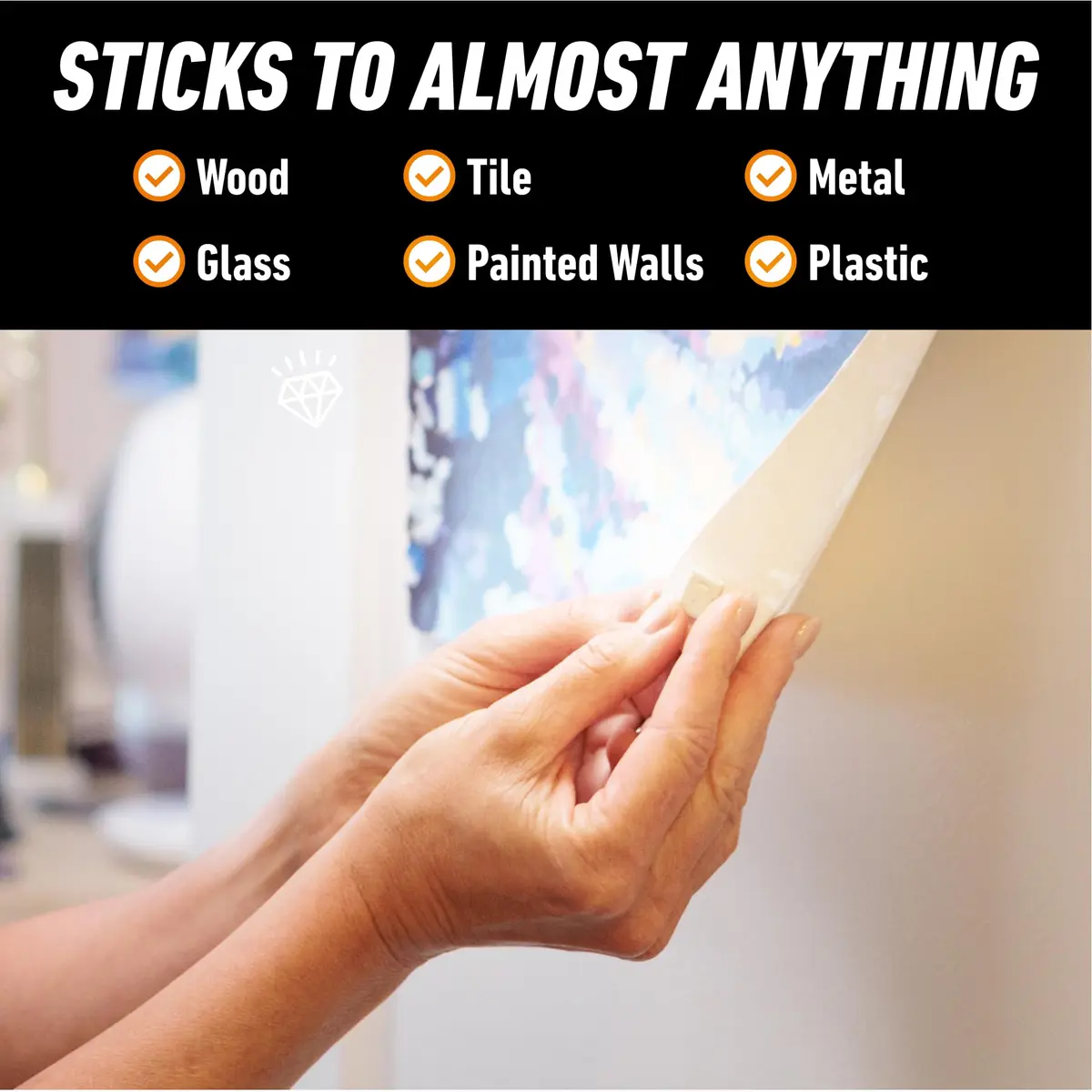 Gorilla Removable Mounting Putty Natural Tan 168 Pre-Cut Squares | Holds Up to 2 lbs - view 3