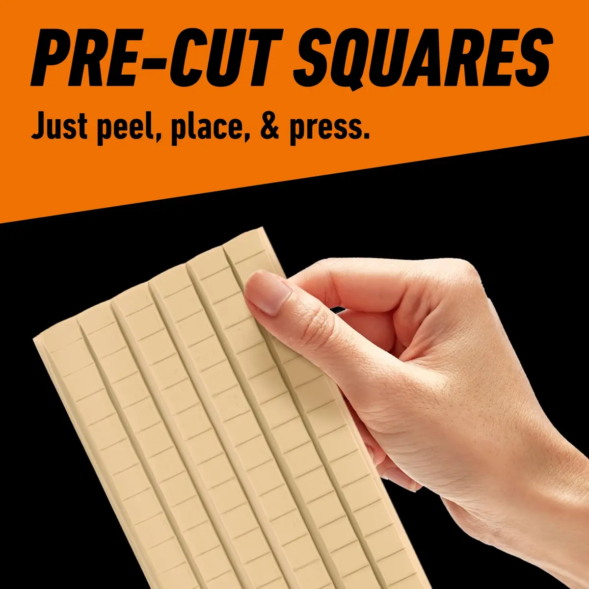 Gorilla Removable Mounting Putty Natural Tan 168 Pre-Cut Squares | Holds Up to 2 lbs - view 4