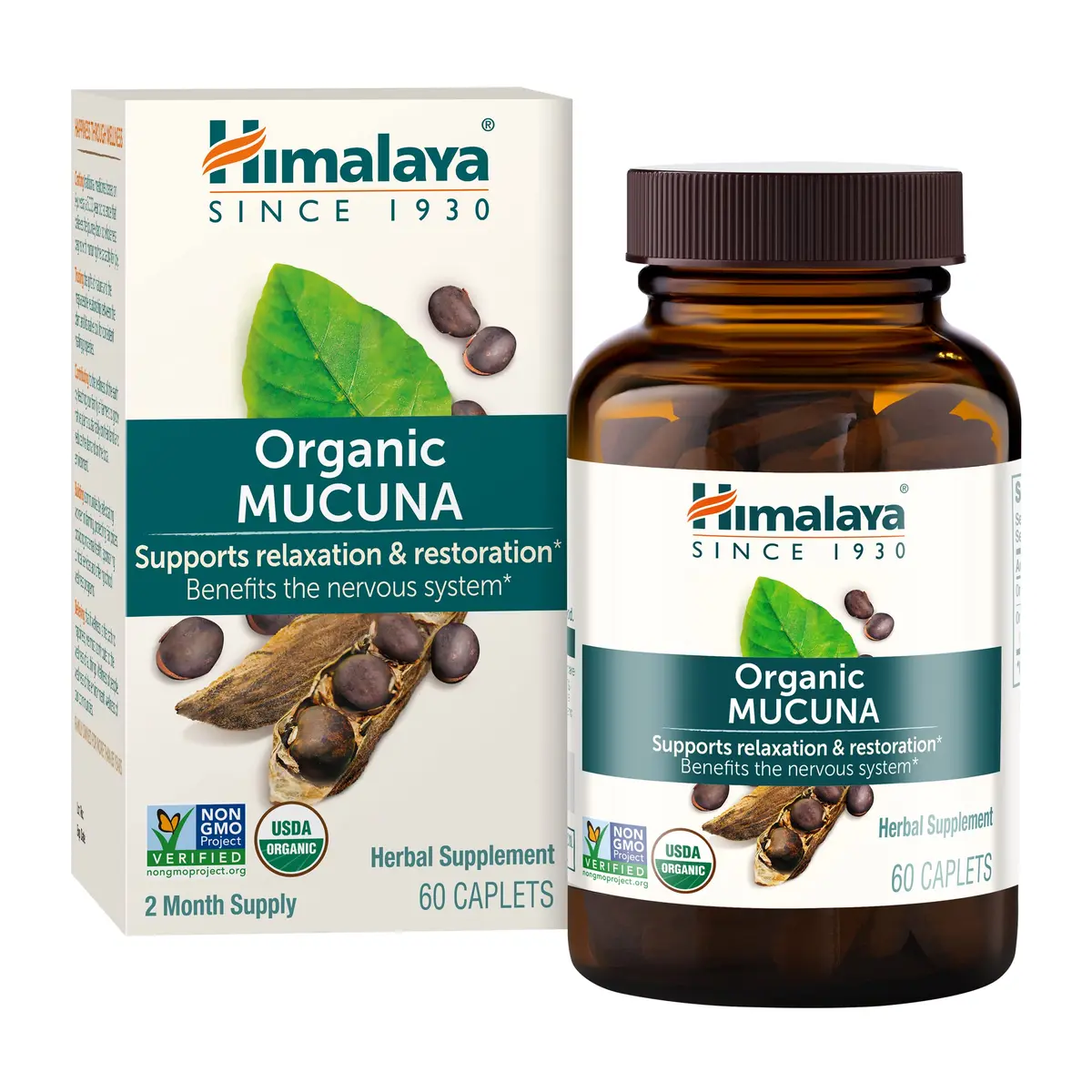 Himalaya USDA Organic Mucuna Pruriens Supplements, 600mg | Supports Relaxation & Brain Function - view 2
