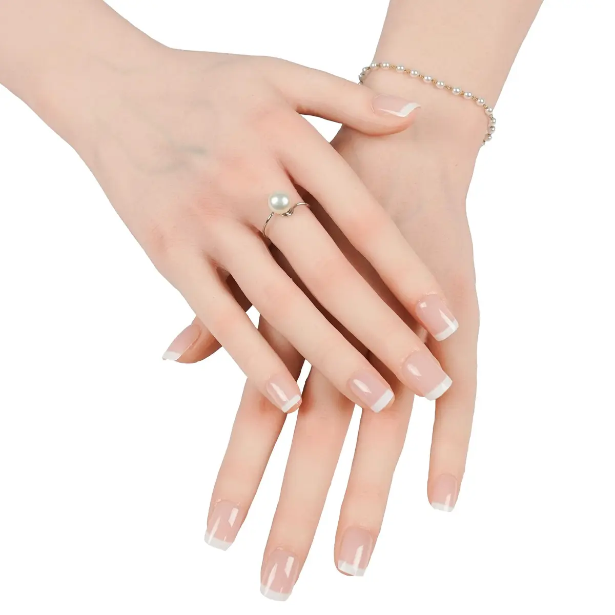 CUAIBB Realistic Female Silicone Hand Model Left | Jewelry & Nail Practice Hand - main product image