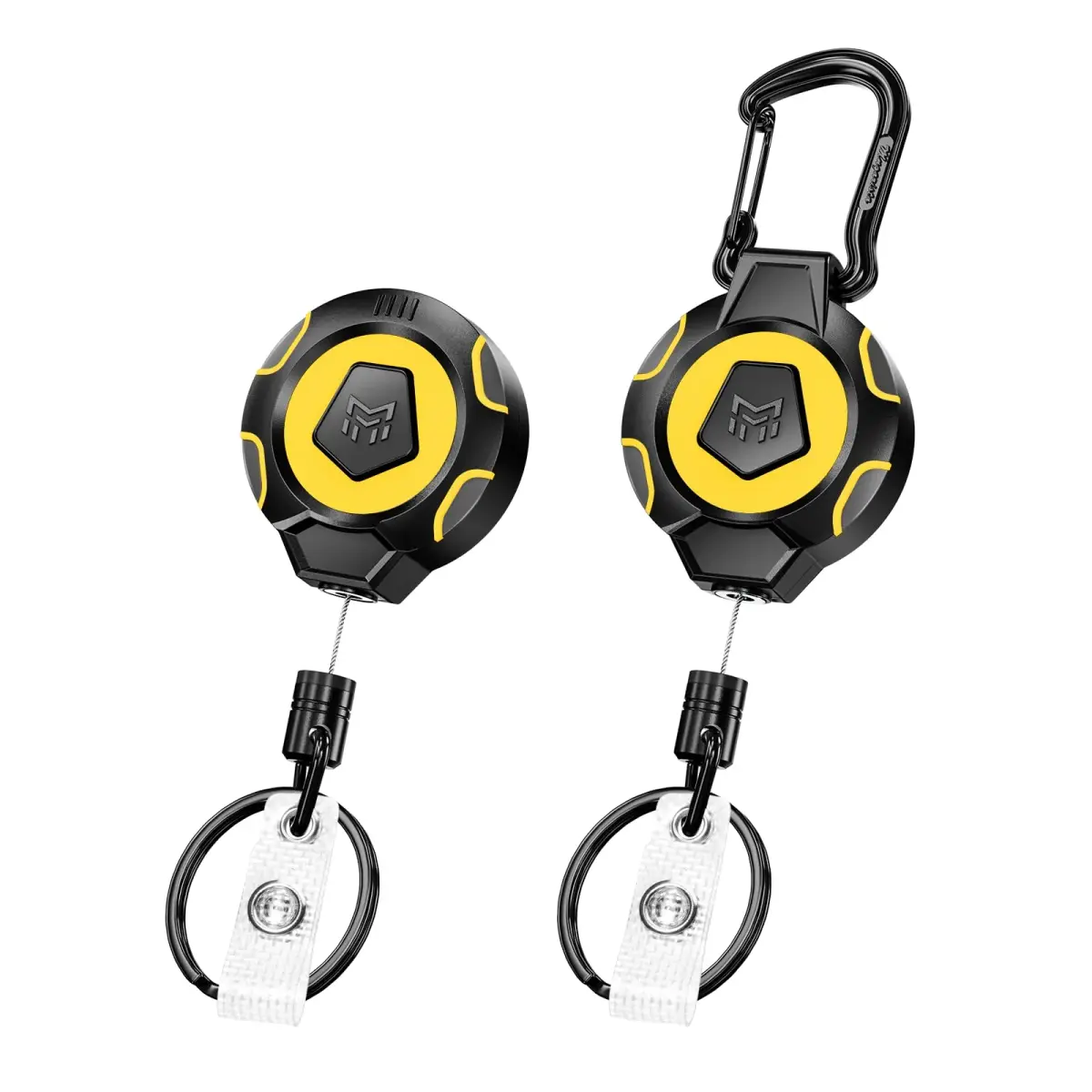 MNGARISTA Retractable Badge Holder Keychain 2 Pack | Heavy Duty with Belt Clip & Carabiner - main product image