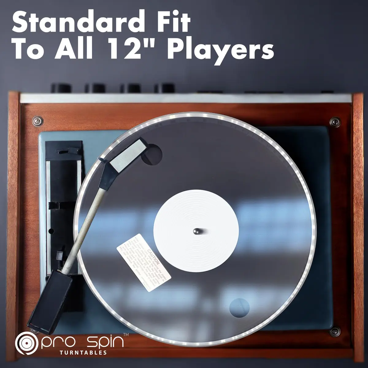 PRO SPIN Clear Acrylic Turntable Mat | 12" Vinyl Slipmat with Static Reduction & Tighter Bass - view 5