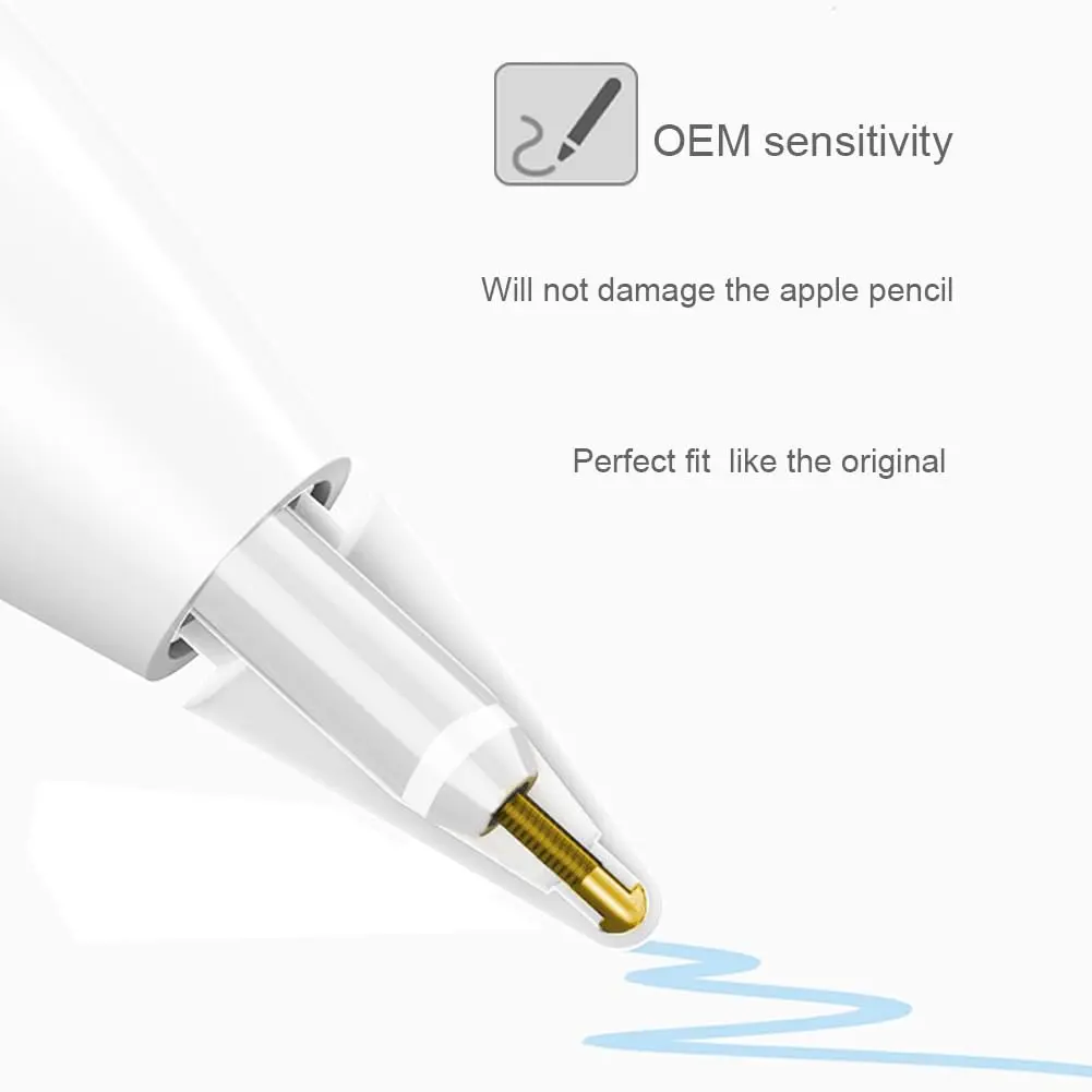 SIXFU Replacement Tips for Apple Pencil, Mix Precise Control Tips Set for Apple Pencil 2nd Gen/1st Gen/USB C | 6 Pack - view 3