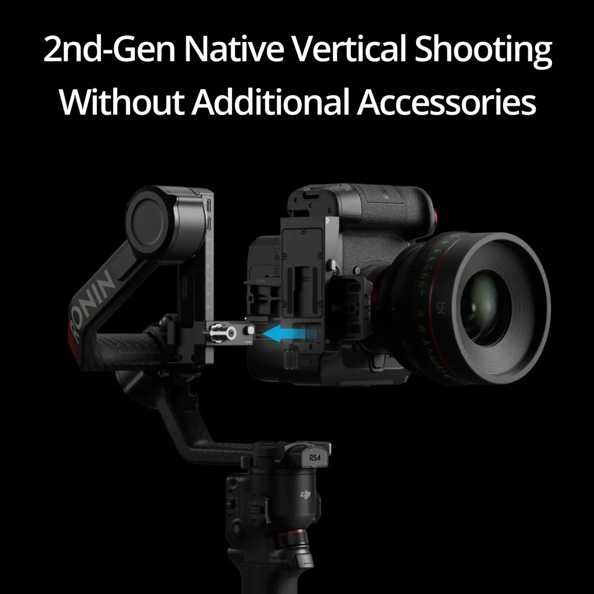 DJI RS 4 Pro Combo Gimbal Stabilizer for DSLR & Cinema Cameras | 4.5kg Payload, Vertical & Horizontal Shooting - view 2