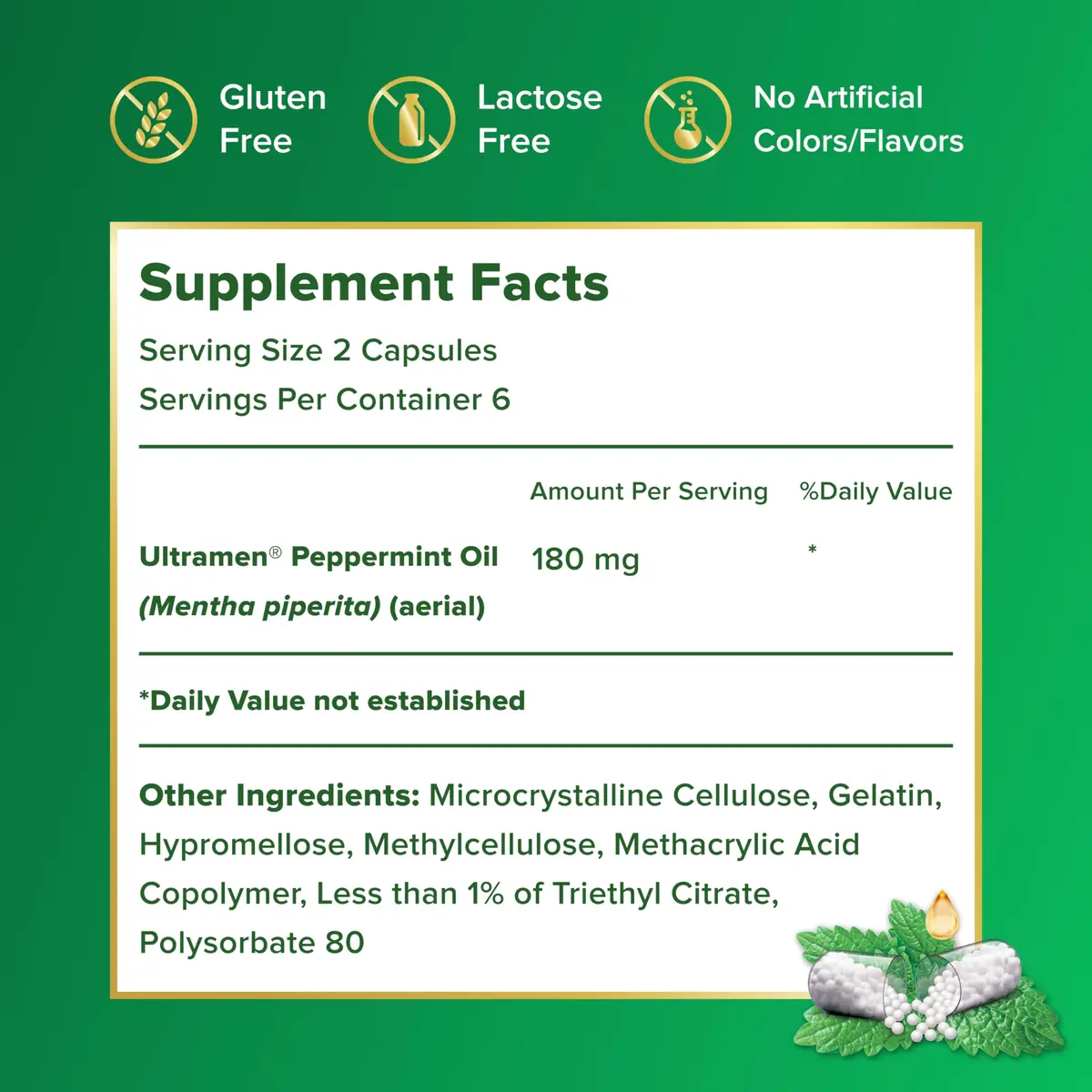 IBgard Peppermint Oil Capsules, 12 Count (Pack of 1) | Gut Health Supplement with Site-Specific Targeting - view 6