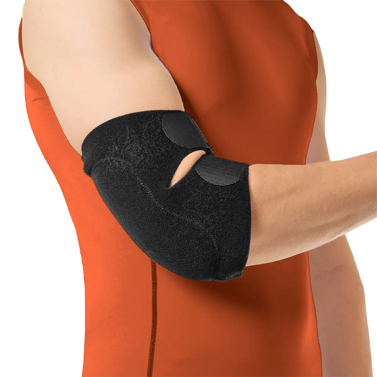 BraceAbility Padded Elbow Brace L/XL | Compression Arm Sleeve with Memory Foam Cushion for Joint Pain, Bursitis, Arthritis & Tendonitis Relief | 21.3 cm (8.4 in) - 35.6 cm (14 in) Circumference - main product image