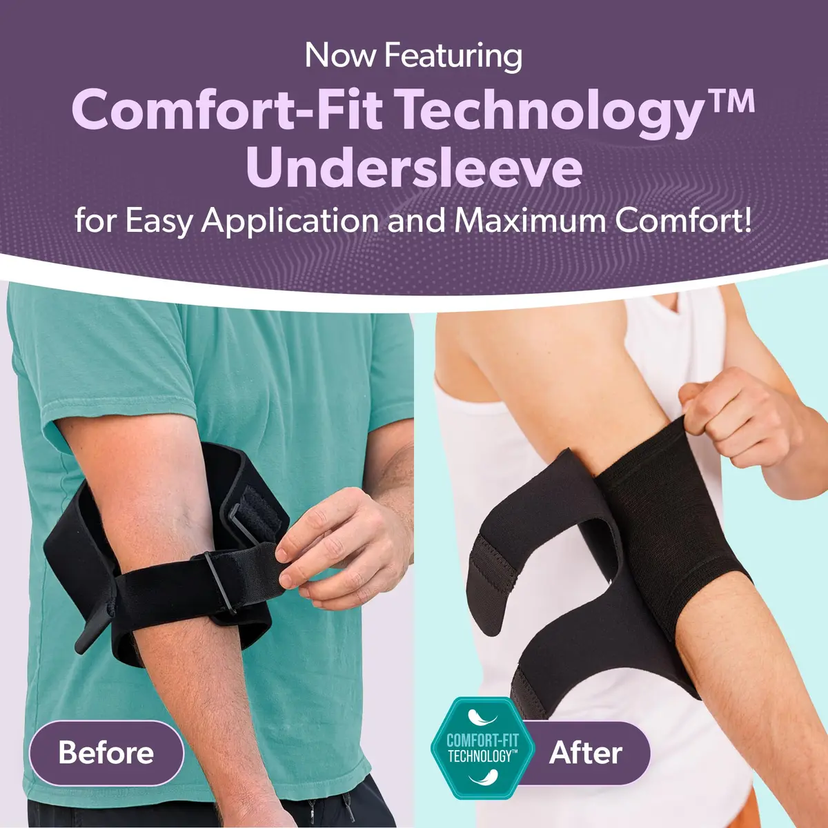 BraceAbility Padded Elbow Brace L/XL | Compression Arm Sleeve with Memory Foam Cushion for Joint Pain, Bursitis, Arthritis & Tendonitis Relief | 21.3 cm (8.4 in) - 35.6 cm (14 in) Circumference - view 6