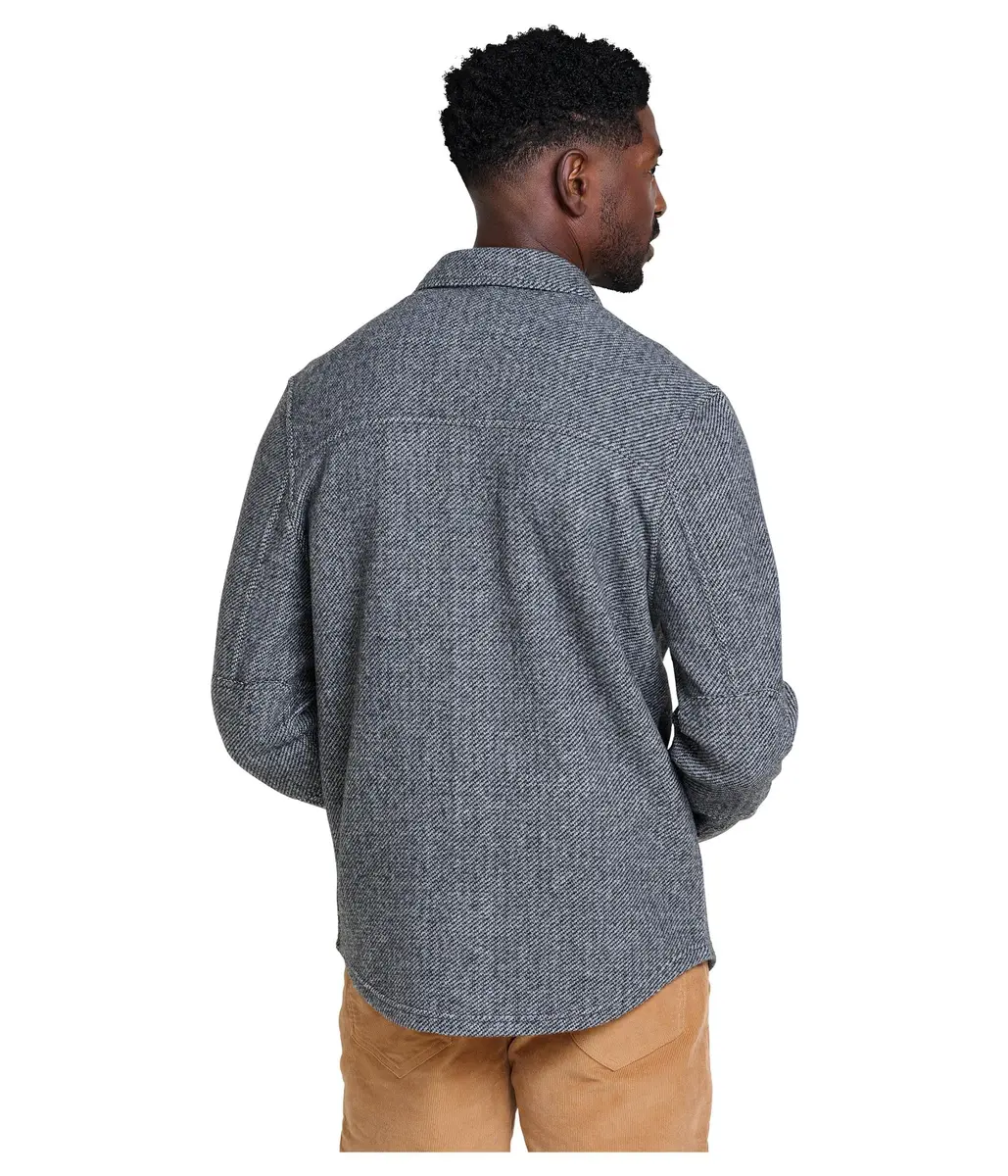 Toad&Co Kennicott Shirt Jacket Heather Grey Twill | Regular Fit, Collared Neck, Odor Control, 29" Length - view 2