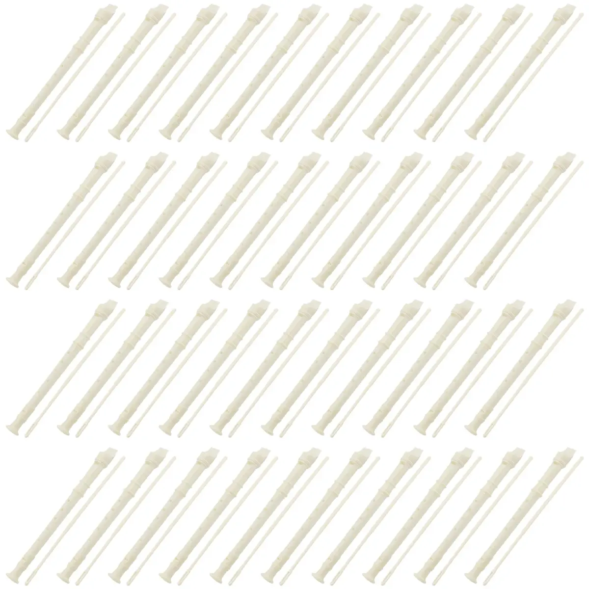 YUENPUN 40 PCS 8 Hole Recorder Instrument 11.8 inch | Beginner Plastic Soprano Descant Flute - main product image